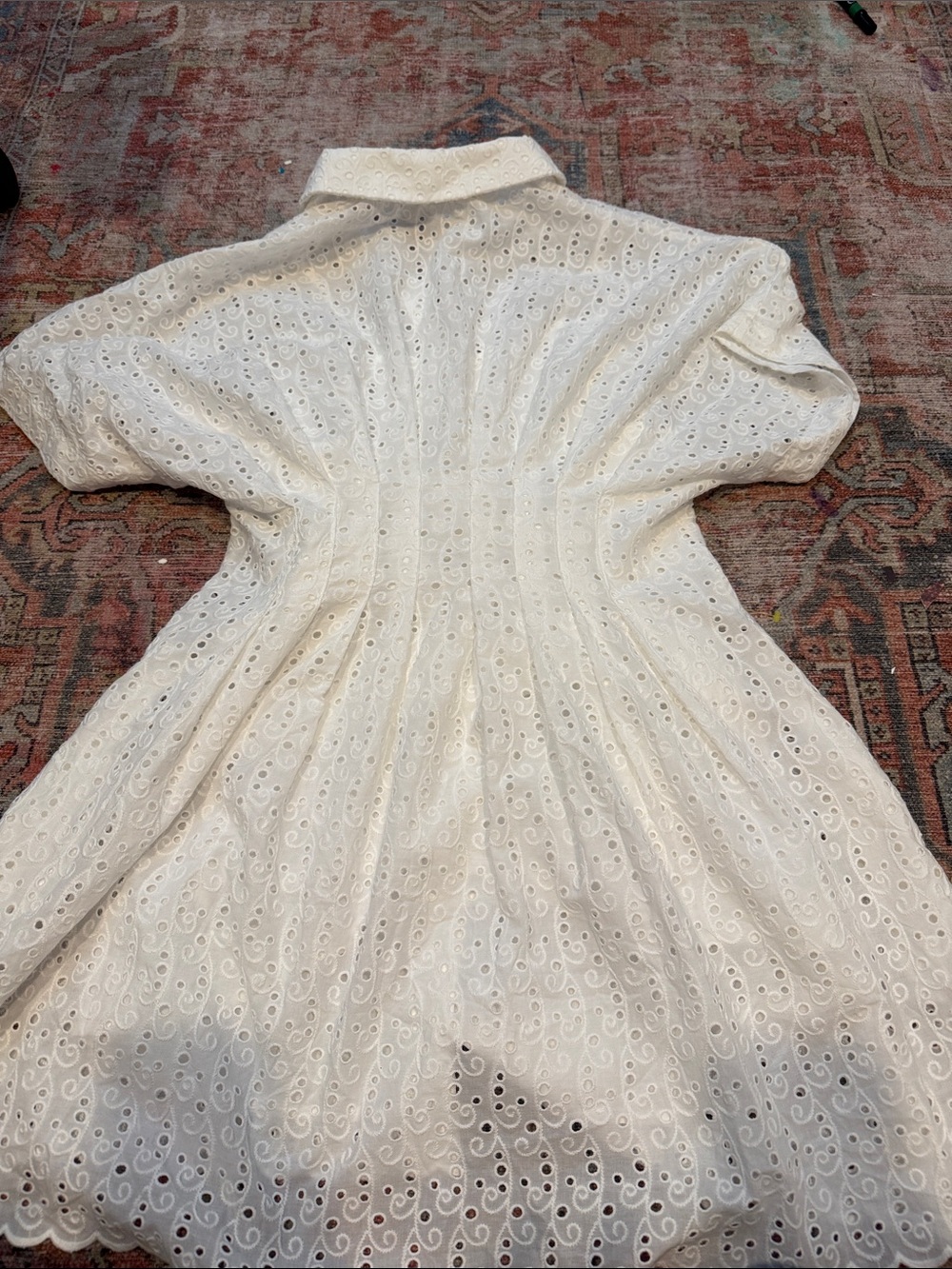 Anthropologie Tobie Eyelet Mini Shirt Dress by Exquise - Picture 4 of 4
